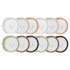 WONDER PAPA 可愛笑臉矽膠插座安全蓋, 12個, 混合顏色