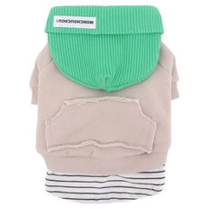 MONCHOUCHOU 狗狗波浪毛線帽運動衫, 1個, 米色