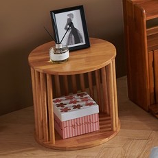 인테리어레시피 콜로세움 원목 협탁 1단, 브라운, 1개