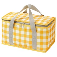 여신 피크닉 보냉가방, 옐로우체크, 1개