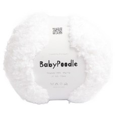 브랜드얀 베이비푸들 뜨개실, 01번 화이트, 1개