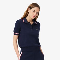 라코스테 여성용 컬러티핑 폴로 스웨터 AF9283-55G