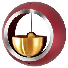 구시테 메탈 출입문 심플 골드 미니 초인종, 레드