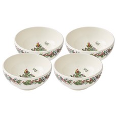 스포드 포트메리온 크리스마스트리 리스 대접, 혼합색상, 4개