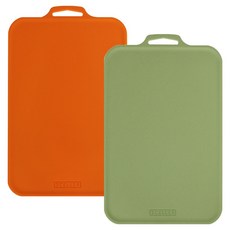 SCELLER Petit 韓國製造 抗菌不易留刀痕砧板, 狂熱橘, 橄欖綠, 1套