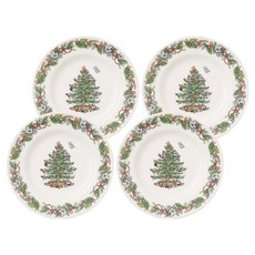스포드 포트메리온 크리스마스트리 리스 사이드접시 세트, 혼합색상, 1세트