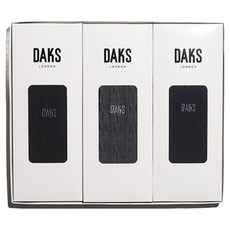 DAKS 男士高級紳士麻花刺繡長筒襪3雙禮盒組 + 提袋