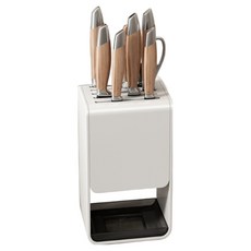 Nellian 優質廚房刀架, 白色, 1個