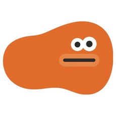 다다랜드 몬스터 캐릭터 빨아쓰는 색감 규조토 발매트, 오렌지