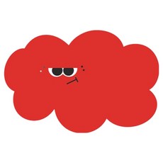 다다랜드 몬스터 캐릭터 빨아쓰는 색감 규조토 발매트, 레드