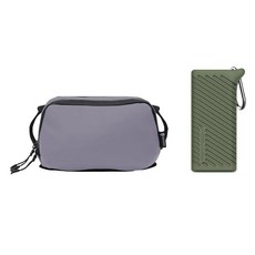 원더드 테크파우치 퍼플 L + 피지테크 카드리더기 타입C 그린 세트, 1세트, P-GM-162(카드리더기)