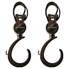 MY FLUFFY 寵物推車旋轉掛鉤, 黑色, 2個