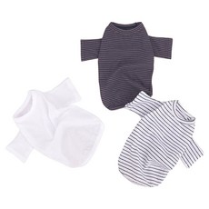 MONCHOUCHOU 狗狗必備T恤3件組, 1套, 混和色