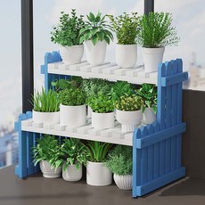 Thumbsmine 多用途花盆整理架 37cm, 藍色