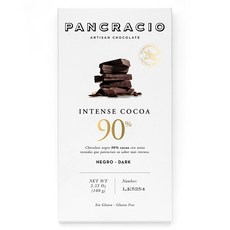 Pancracio Intense 90% Negro 90%可可黑巧克力磚, 100g, 1個