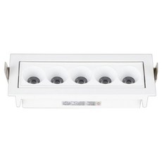 WONHA DS Eco Jasmine 多功能5頭 LED 10W 無頻閃方形崁燈, 白色 + 燈泡色, 1個