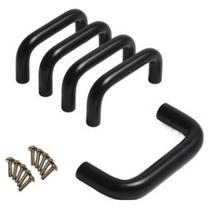 Sonjabisesang 10mm 基本款雙孔家具把手 P64, 5個, 黑色