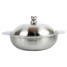 電磁爐適用Bear Cook 3層雙耳鍋+矽膠把手 2入組, 1組, 32cm, 銀色，隨機出貨(矽)