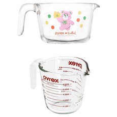 파이렉스 노티드 계량컵 1L + 오리지널 500ml 세트, 투명, 1세트