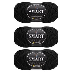 WoolClub 新手針織DIY組合包 羅紋毛帽與圍巾組, 824 黑色, 3套