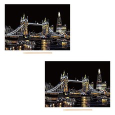 알로데 그래피티 스크래치 페인팅 2p 세트, TYPE06 타워브릿지, 1세트