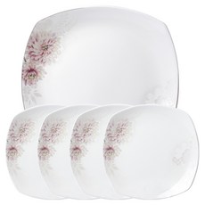 HANKOOK CHINAWARE 珍珠菊花家庭自助餐盤, 5個, 單品, 混合顏色