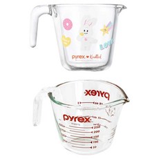 파이렉스 노티드 계량컵 500ml + 오리지널 250ml 세트, 투명, 1세트