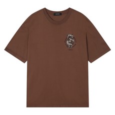 男士寬鬆龍圖案T卹