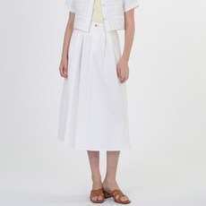 에이비플러스 여성용 핀턱 플레어 A라인 밴딩 스커트 LSZ5MS31