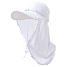 패기앤코 스포츠 자외선 차단 캡스카프 햇빛가리개, 화이트, 1개