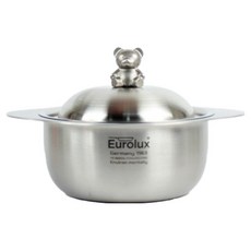 電磁爐適用Bear Cook 3層雙耳鍋+矽膠把手 2入組, 1組, 銀色，隨機出貨(矽), 24cm