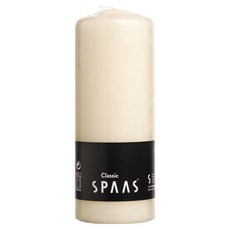 SPAAS 圓柱蠟燭 象牙白 米白色 6 x 15 cm, 無香, 1個, 311g