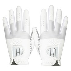 Henzzle GolF 女性用 KPGA 新韓卓 合成皮高爾夫手套 雙手用 GHG19002, 1個, white