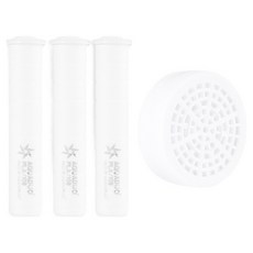 AQUADUO Blossom蓮蓬頭PLA替換長濾芯 3入+頭部濾芯組, 1組, 單色