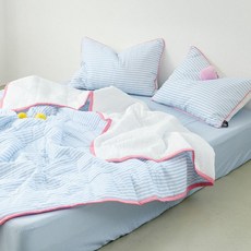 믹스앤매치 어라운드 스트라이프 순면 서커 이불패드세트