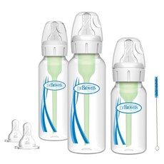 닥터브라운 신생아 내로우넥 PP젖병 x 2p + 1단계 젖꼭지 3p + 2단계 젖꼭지 2p + 세척솔 스타터 키트 세트, 120ml, 1세트