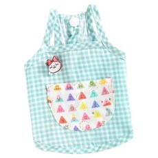 Coco studio 寵物粉彩格紋背心, 綠色, 1個