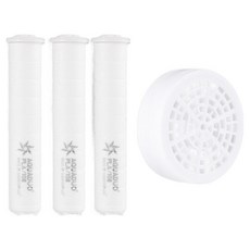 AQUADUO Blossom蓮蓬頭PLA替換長濾芯 3入+頭部濾芯組, 1組, 單色