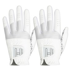 Henzzle GolF 女款左手用高爾夫手套, 白色, 2個