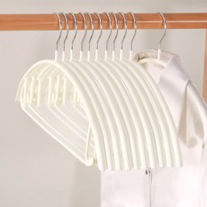 ECOMINGLE 防肩角無痕防滑衣架, 白色, 10個