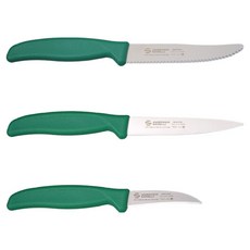AMBROGIO SANELLI 山里尼 廚房刀具3件組 綠色, 餐刀 + 削皮刀 + 蔬菜刀, 1個