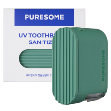 퓨어썸 UV 휴대용 칫솔 살균건조기, TBS-00, 빈티지 그린