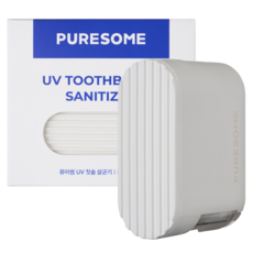 퓨어썸 UV 휴대용 칫솔 살균건조기, TBS-00, 퓨어 화이트