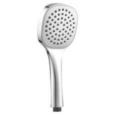 WIDE VIEW 4.5吋方型含氧質感蓮蓬頭蛇管組，增壓省水，鍍鉻表面，輕鬆安裝, 銀色, 1組