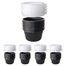 Bloom at home 105pi PP 飯碗 湯碗 配菜容器 黑色 中 50p + 蓋子 50p 套組, 1套, 100入