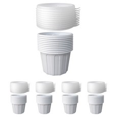 Bloom at home 95口徑 PS 圓形醬料杯 小菜容器 50入 + 蓋子 50入 套組 白色 大, 1套, 100入