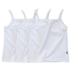 YEROOYENA 女童涼感柔軟細肩帶背心 夏季棉質彈性內衣 3件組