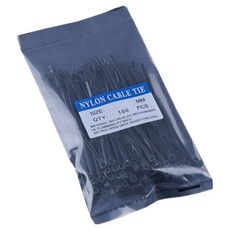 컬러 다용도 고강도 케이블타이 100p TCT-200, 블랙, 1개