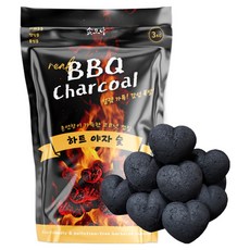 숯모아 감성 가득 하트 야자 숯, 3kg, 1개
