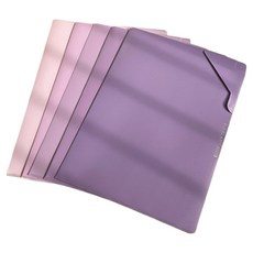 Ganji Life 漸層大容量L型文件夾 5件組, 1套, 紫色